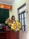 Đồng chí Dương Thị Hương – Tổ trưởng tổ Xã hội đề xuất giải pháp để nâng cao chất lượng giáo dục trong nhà trường
