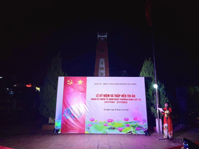 UBND – MTTQ phường Yên Nghĩa tổ chức Lễ thắp nến tri ân nhân dịp kỷ niệm 75 năm Ngày Thương binh - Liệt sỹ (27/7/1947 - 27/7/2022).