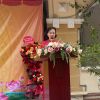 Cô Hoàng Thị Thu Trinh phát biểu tại lễ bế mạc